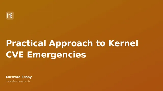 An illustration depicting kernel CVE response strategies, themed around emergency management and risk indicators.