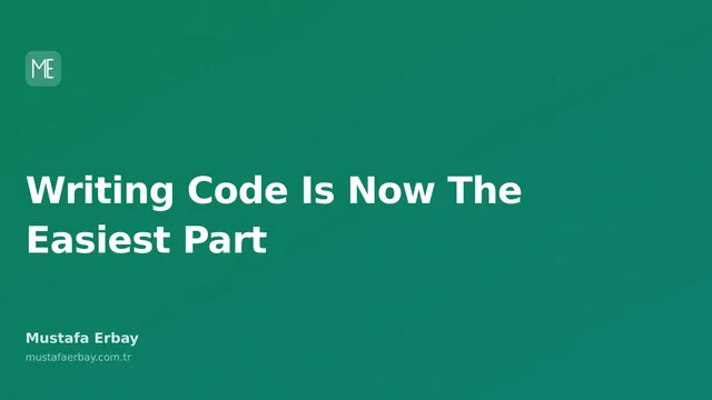 An image of a developer looking at a blurry code screen while thinking at a keyboard.