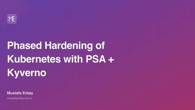 Phased Hardening of Kubernetes with PSA + Kyverno — cover image