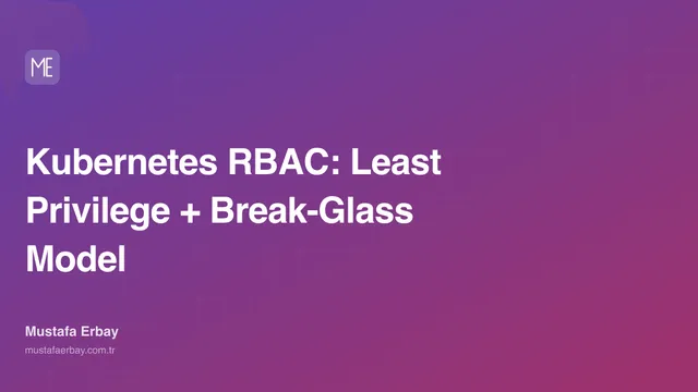 Kubernetes RBAC: Least Privilege + Break-Glass Model — cover image
