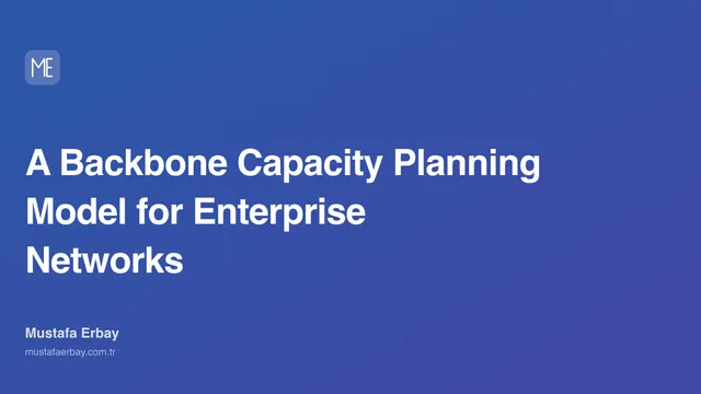 A Backbone Capacity Planning Model for Enterprise Networks — cover image