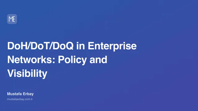 DoH/DoT/DoQ in Enterprise Networks: Policy and Visibility — cover image