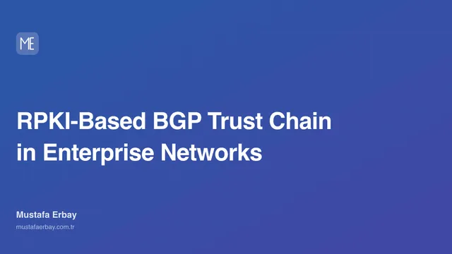 RPKI-Based BGP Trust Chain in Enterprise Networks — cover image
