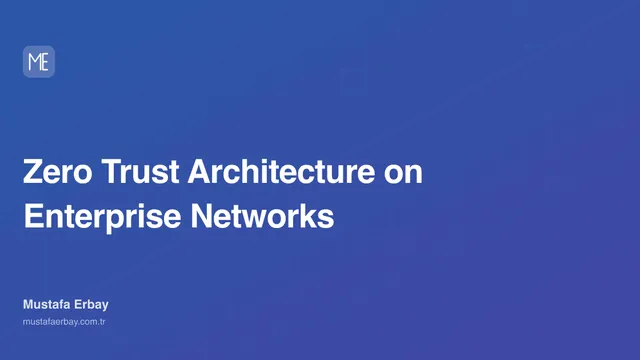 Zero Trust Architecture on Enterprise Networks — cover image