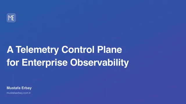 A Telemetry Control Plane for Enterprise Observability — cover image