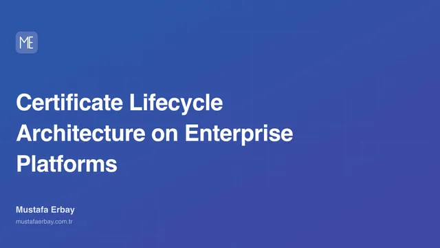 Certificate Lifecycle Architecture on Enterprise Platforms — cover image