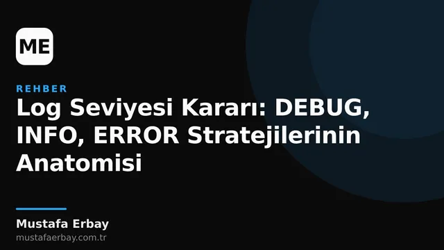 Farklı log seviyelerini (DEBUG, INFO, ERROR) gösteren ve bir sistemin çalışma akışını temsil eden diyagram.