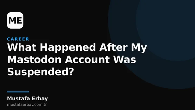 A screenshot showing a Mastodon account suspension notification.