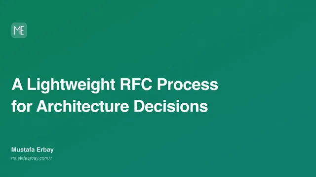 A Lightweight RFC Process for Architecture Decisions — cover image