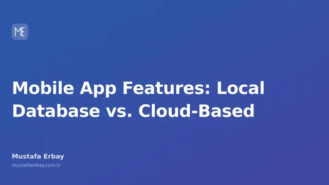 Differences and advantages between local database and cloud-based approaches for mobile applications