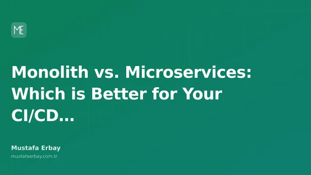 A diagram illustrating the impact of Monolith and Microservices architectures on CI/CD processes.