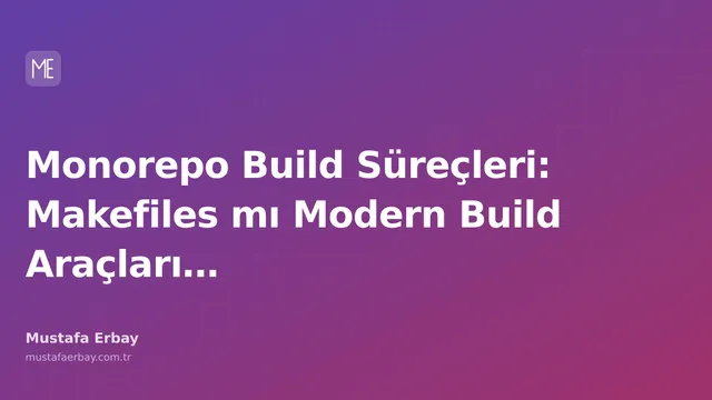 Bir monorepo yapısını ve farklı build araçlarını gösteren soyut bir görsel.