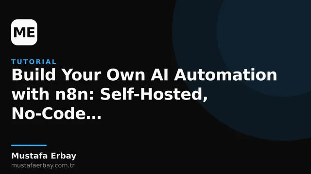 n8n interface on a computer screen with AI symbols, representing self-hosted AI automation.