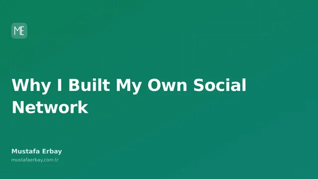 A person holding a smartphone with 'My Own Social Network' written on it, with an abstract network connection icon in the background.