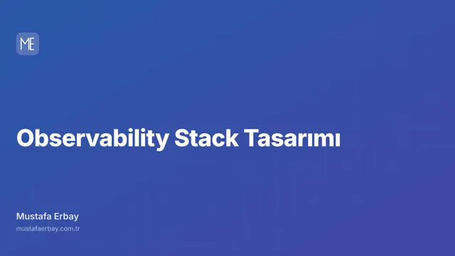 Observability Stack Tasarımı — kapak görseli
