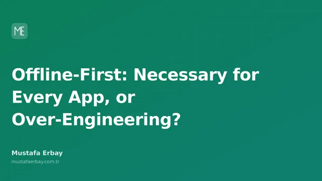 A developer ponders offline-first strategies to solve complex connectivity issues.