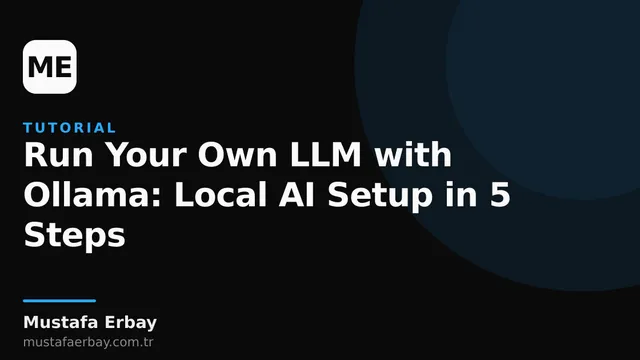 A visual representing local AI setup with the Ollama logo and lines of code.