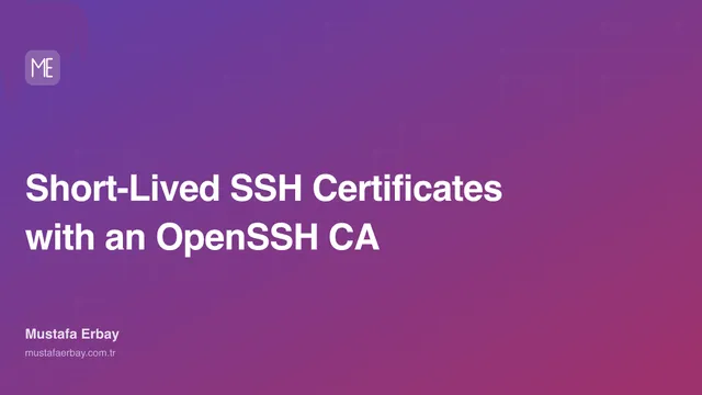 Short-Lived SSH Certificates with an OpenSSH CA — cover image