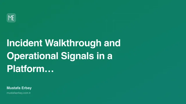 Incident Walkthrough and Operational Signals in a Platform Interview — cover image