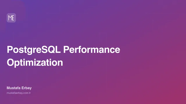 PostgreSQL Performance Optimization — cover image