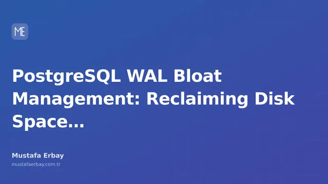 Managing PostgreSQL WAL files on disk and optimizing disk space.