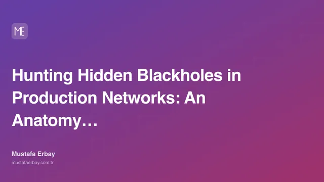 Hunting Hidden Blackholes in Production Networks: An Anatomy of… — cover image