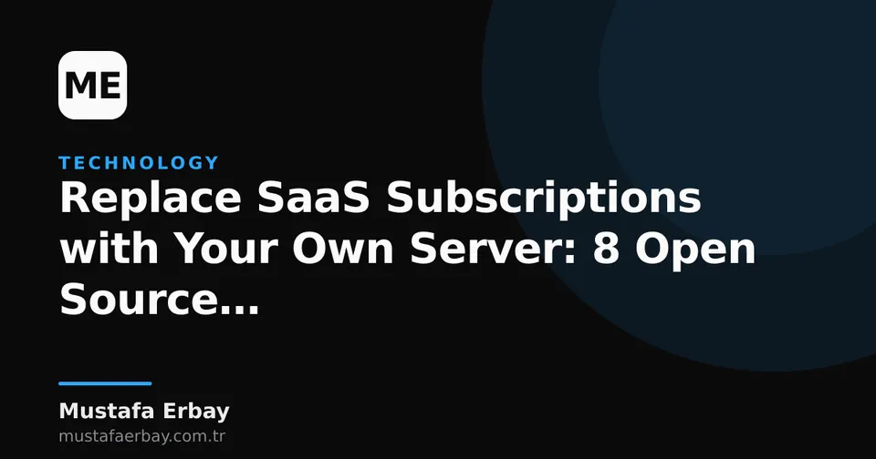 Open source software running on your own server