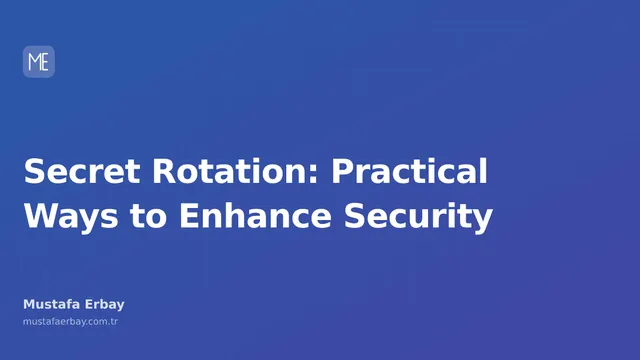 A secure lock icon amidst rotating gears, representing the concept of secret rotation.