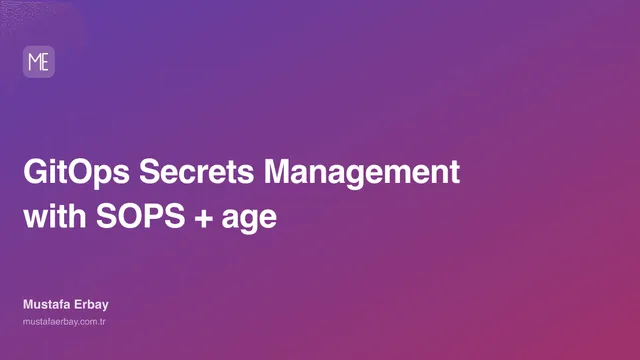 GitOps Secrets Management with SOPS + age — cover image