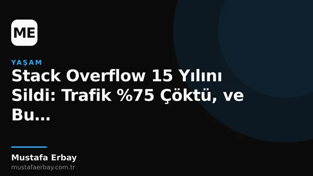 Stack Overflow'un azalan trafiğini gösteren bir grafik veya sembolik bir görsel.