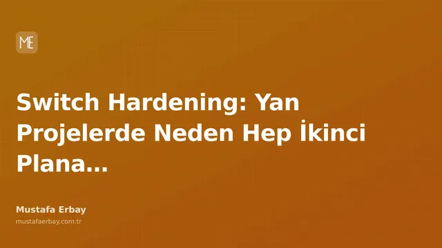 Bir switch üzerinde yanıp sönen bağlantı ışıkları ve arkasında bulanık bir bilgisayar ekranı, karmaşık ağ yapılarını ve güvenlik endişelerini çağrıştırıyor.