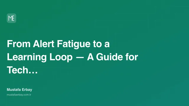 From Alert Fatigue to a Learning Loop — A Guide for Tech Leads — cover image