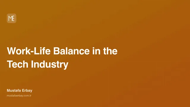 Work-Life Balance in the Tech Industry — cover image