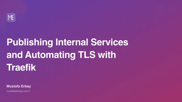 Publishing Internal Services and Automating TLS with Traefik — cover image