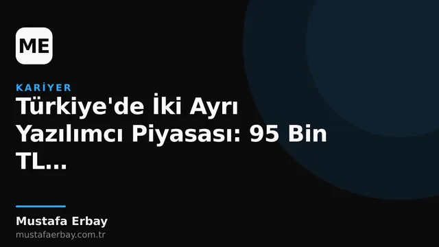 Türkiye'deki yazılımcı maaş farkını gösteren iki farklı grafik veya illüstrasyon, bir yanda düşük, diğer yanda yüksek gelir seviyesini temsil ediyor.