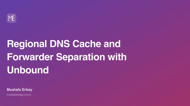 Regional DNS Cache and Forwarder Separation with Unbound — cover image