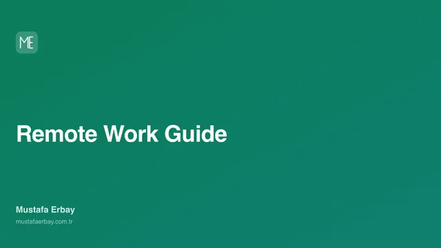 Remote Work Guide — cover image