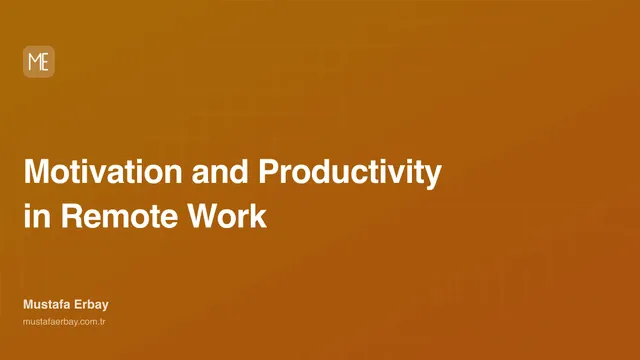 Motivation and Productivity in Remote Work — cover image