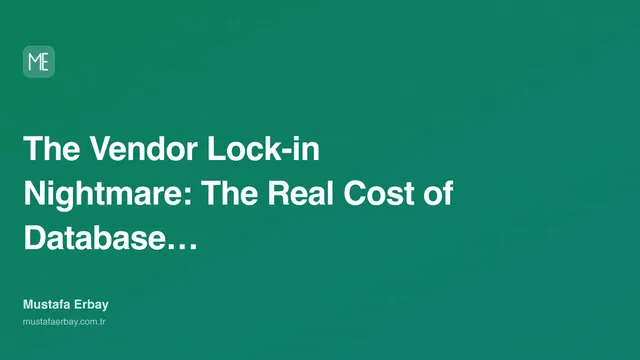 The Vendor Lock-in Nightmare: The Real Cost of Database Migration — cover image