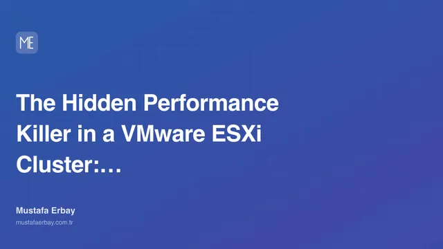 The Hidden Performance Killer in a VMware ESXi Cluster: Storage… — cover image