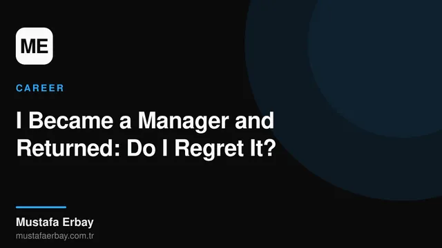 A manager's desk and a developer figure coding at a keyboard, symbolizing a career transition.