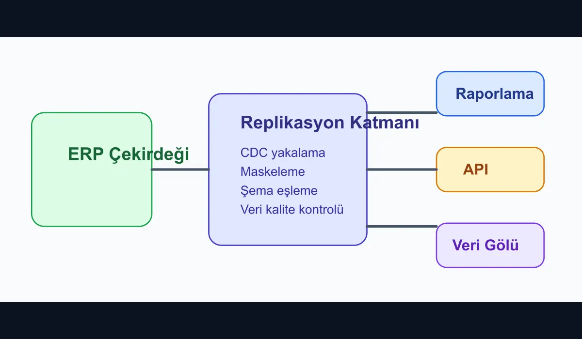 Diagram showing the ERP data replication layer