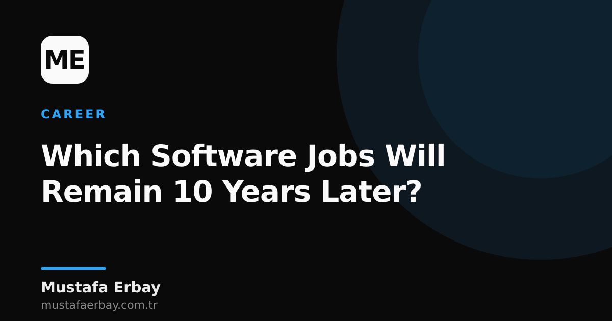 An abstract visual showing a robot and a human working in a software development office in the future