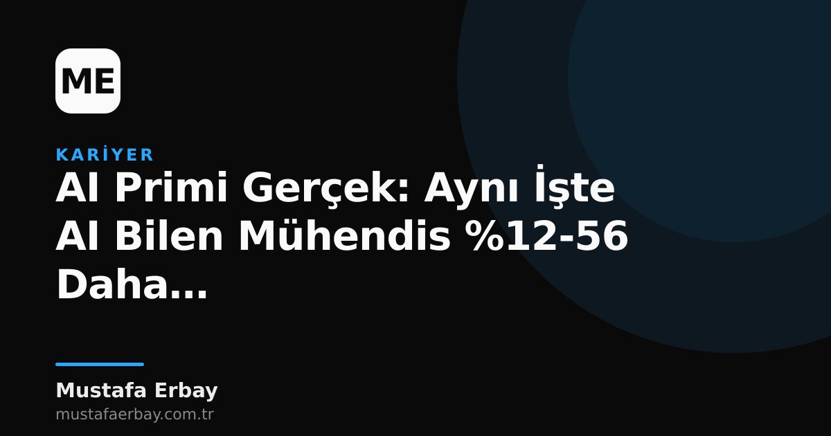 Grafik üzerinde AI yetkinliklerine sahip mühendislerin maaş farkını gösteren yüzdelik oranlar ve bilgisayar başında çalışan bir mühendis.