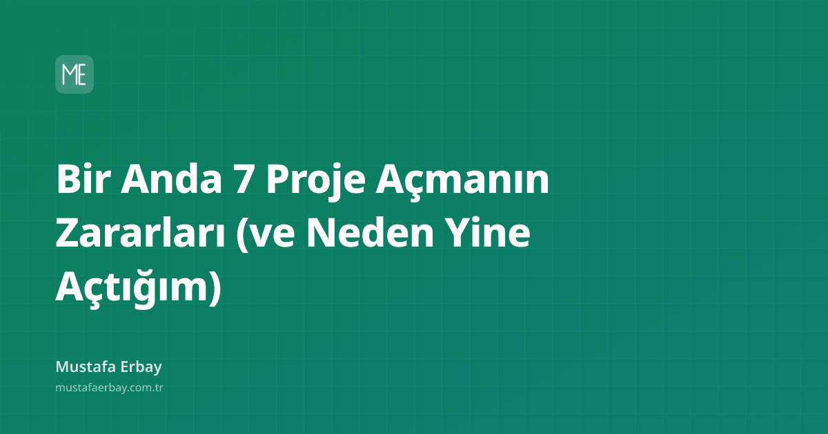 Bir masanın üzerinde birden fazla proje dosyası ve notlar, ortasında yorgun bir yüz.