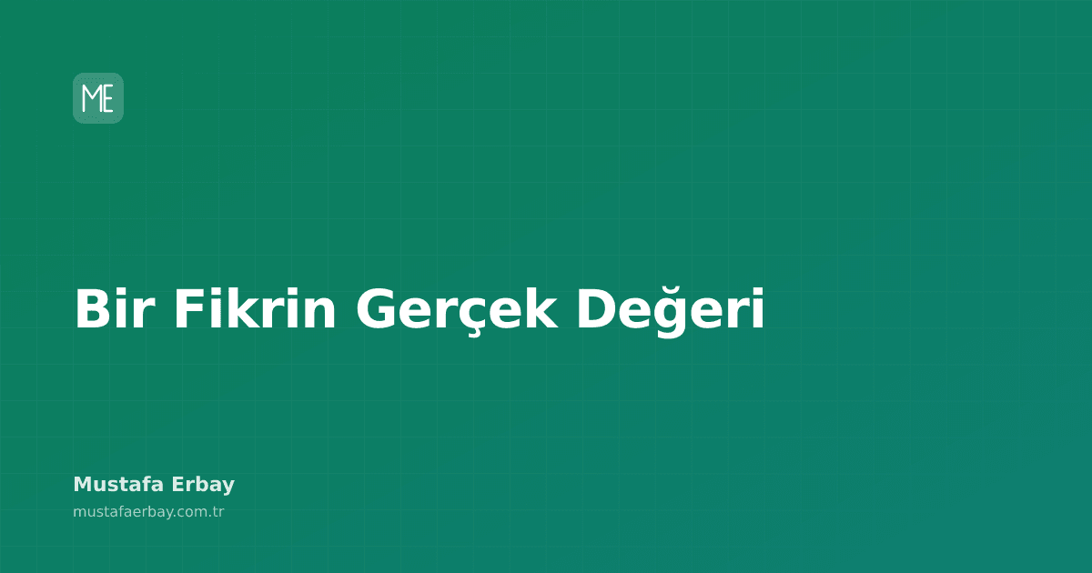 Bir fikrin değerini temsil eden soyut bir görsel