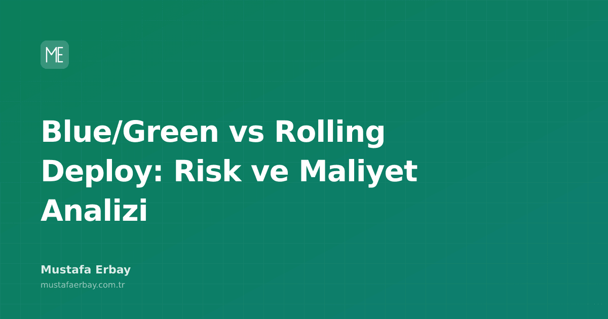 Mavi ve yeşil renklerde gösterilen iki farklı deployment stratejisinin karşılaştırmalı diyagramı.
