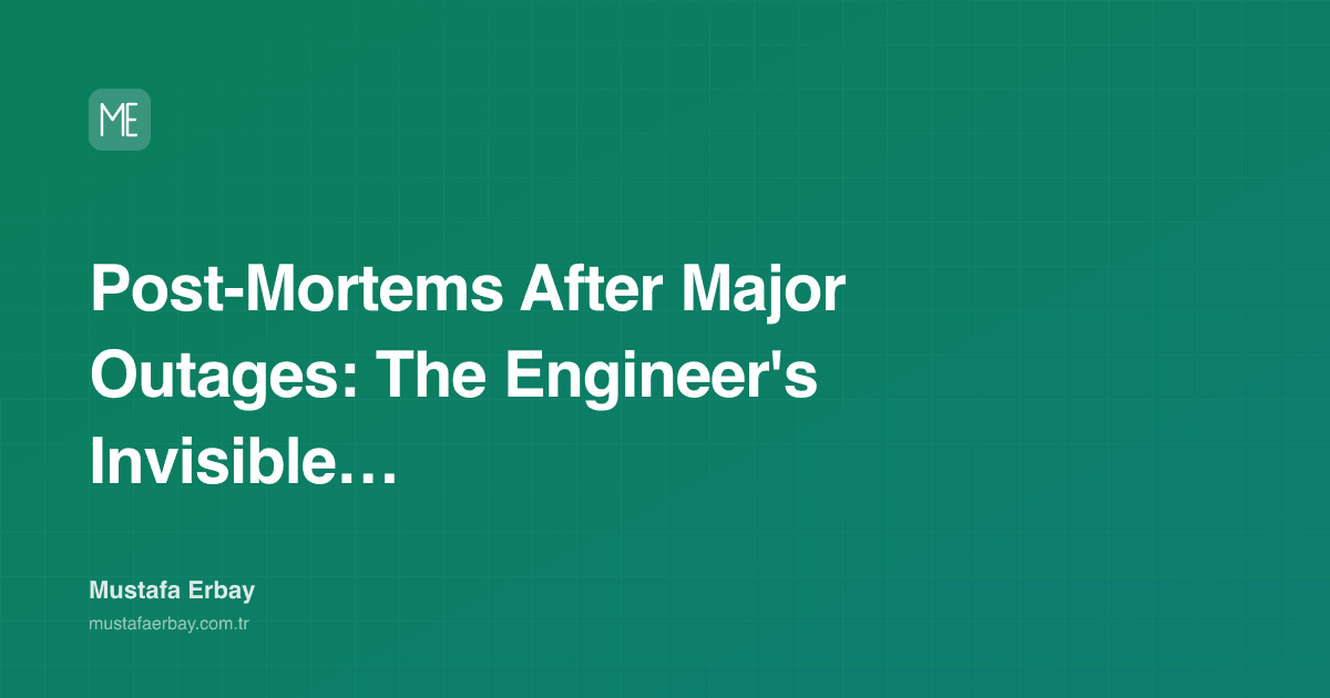 Post-Mortems After Major Outages: The Engineer's Invisible Burden — cover image