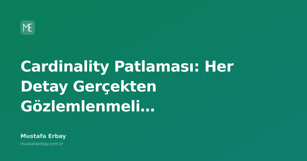 Dijital bir ekranda, birbirine karışmış ve patlamış gibi duran veri noktaları ve grafikler, yüksek cardinality sorununu sembolize ediyor.