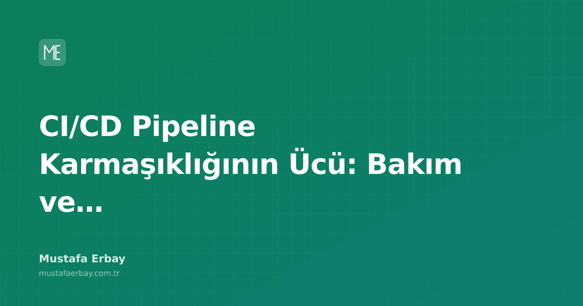 Karmaşık CI/CD pipeline'larının bir labirenti andıran görseli, bakım ve danışmanlık maliyetlerini temsil ediyor.